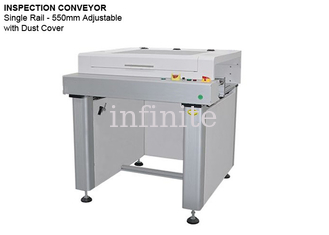Trasportatore di ispezione PCB a binario singolo 220 V Larghezza massima PCB di fascia alta 550 mm