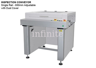 Trasportatore di ispezione SMT a binario singolo larghezza 650 mm con copertura antipolvere