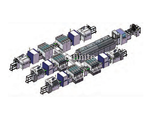 Linea di assemblaggio SMT interconnessa Multilinea nello schema di cablaggio del forno di riflusso a doppio binario